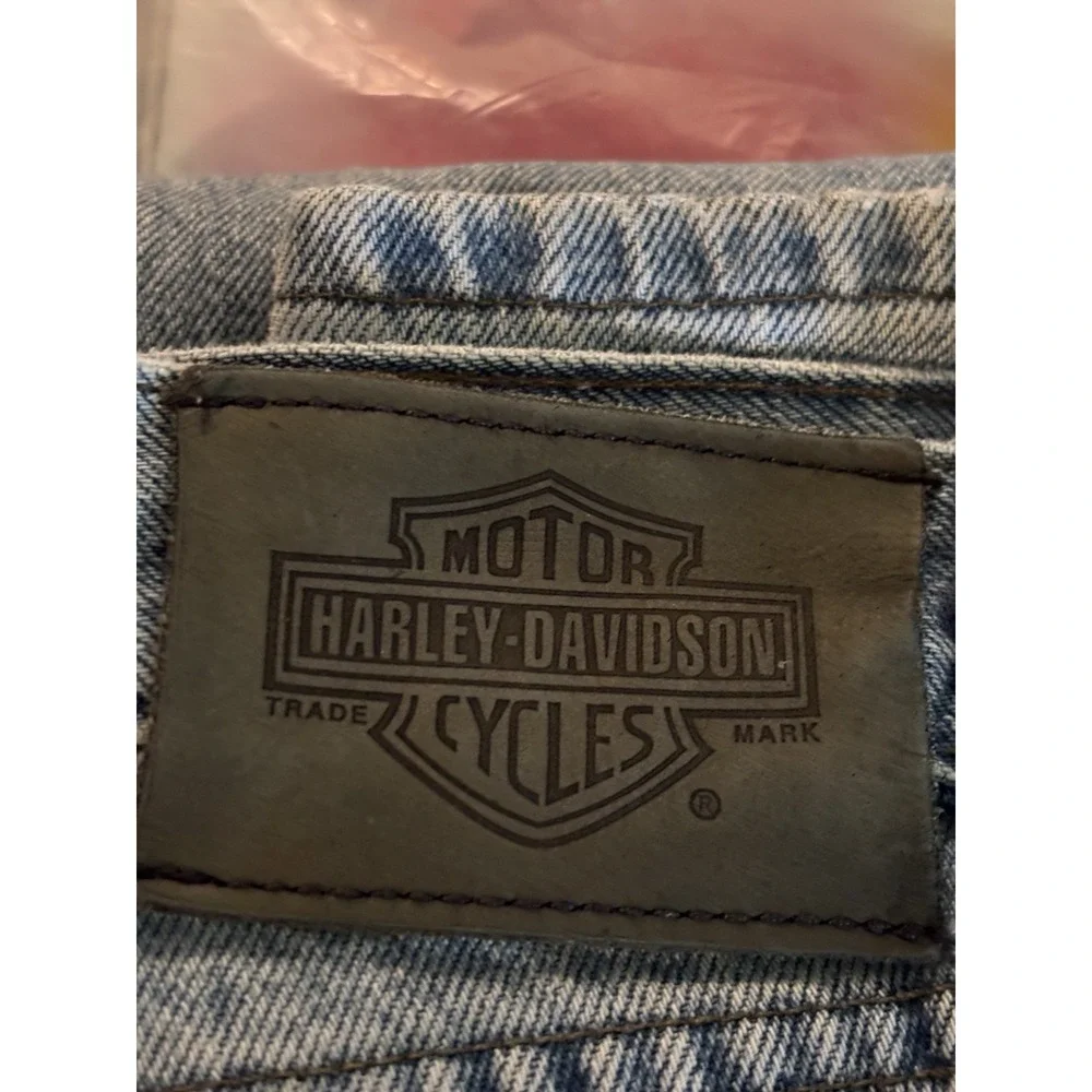 Vintage Harley Davidson Brand Jeans Ladies‎ Size 8R Wide Leg Y2K